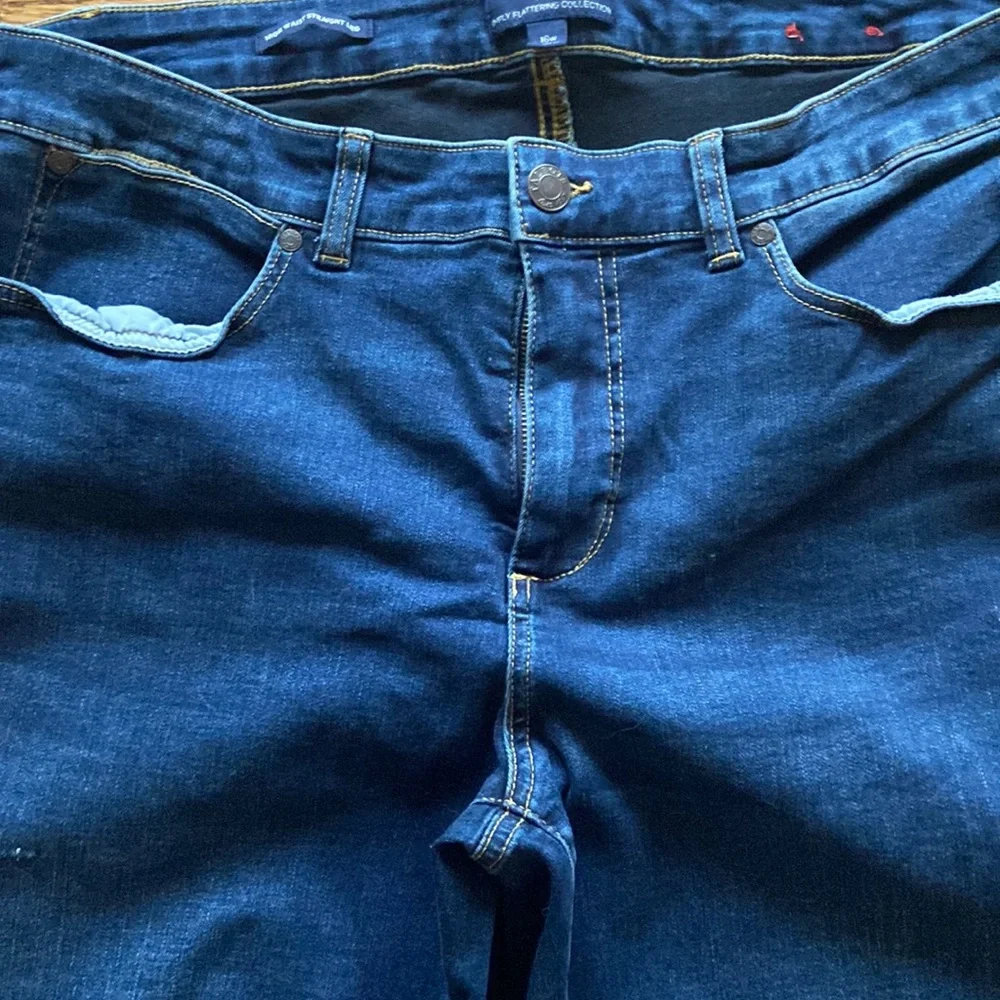 Talbots high waist straight leg dark wash jeans stretch size 16w nice preloved - Picture 3 of 11